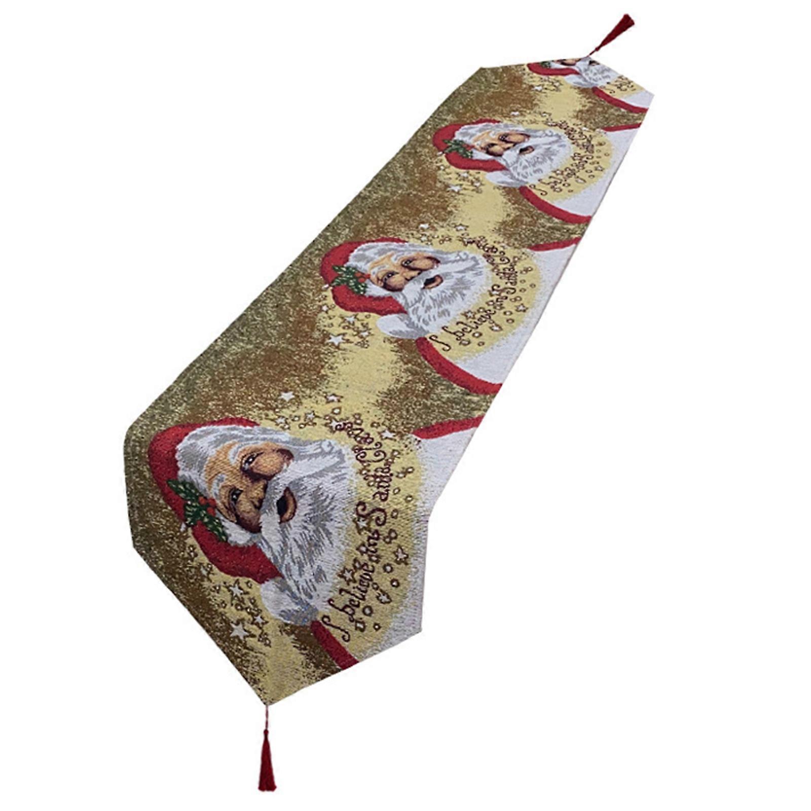 Christmas Tablecloth Snowflake Table Runner 33x180cm Table Cloth Festival Home Decoration for Holiday Decorations