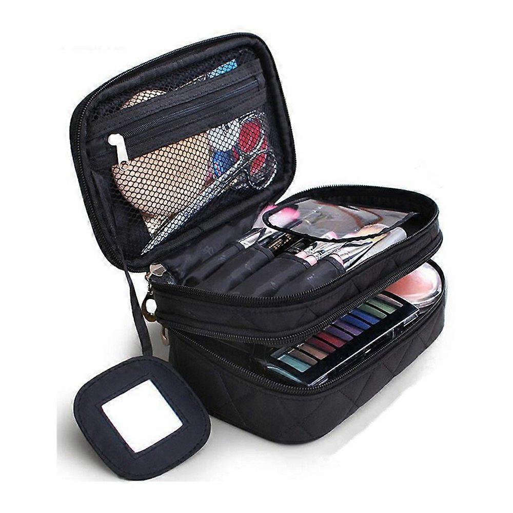 Compact Double-layer Water-resistant Makeup Bag