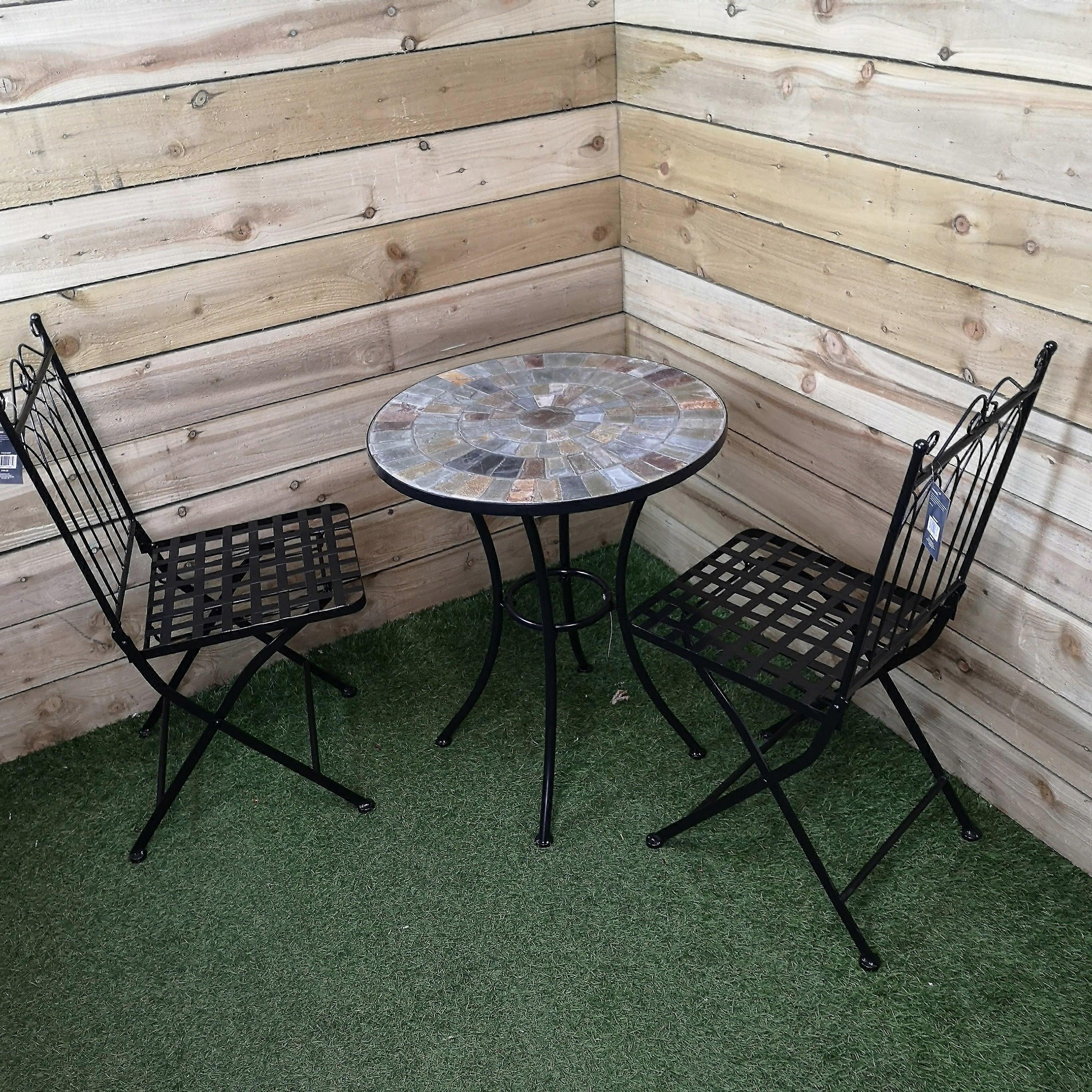 Biarritz Two Seater Mosaic Bistro Table And Chairs