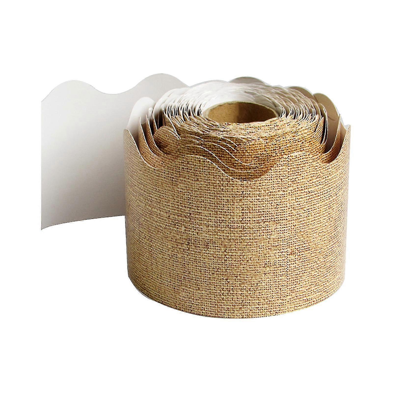 Scalloped Burlap Trim for Classroom & Office Bulletin Board Decoration
