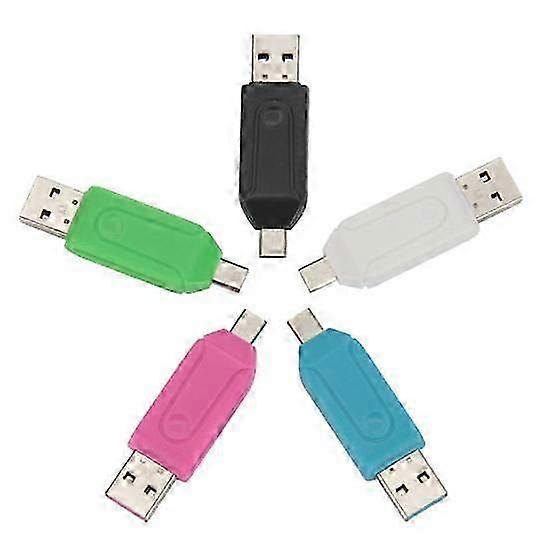 Card Reader 2 In Mini High Speed Otg Driver-Free Anti-Interference 1 Function Universal Usb2.0 Tf Sd-Card