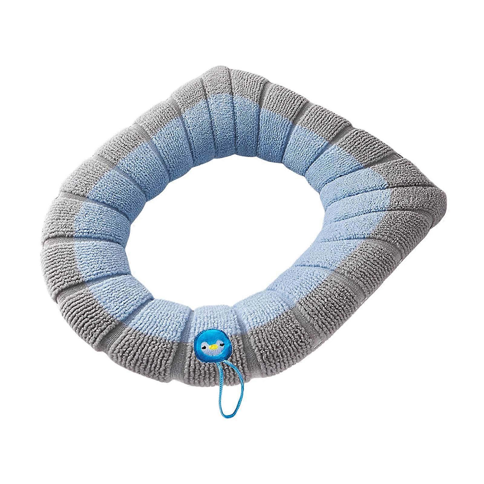 Household Universal Toilet Seat Thickened With Handle Winter Toilet Ring Washable Sets Wear Knitted Toilet Seat