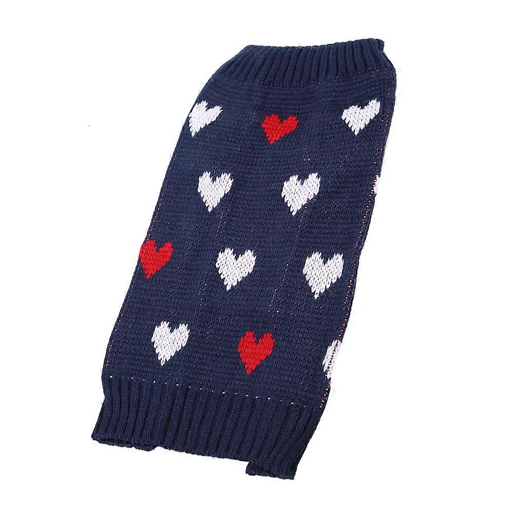 Warm Breathable Heart-pattern Pet Turtleneck Sweater for Dog Cat Winter