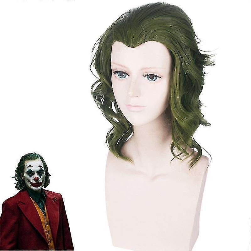 ジョーカーグリーンウィッグフレックコスプレウィッグ-メンズハロウィンヘッドカバー、ジョーカーグリーンWig_Specialギフト