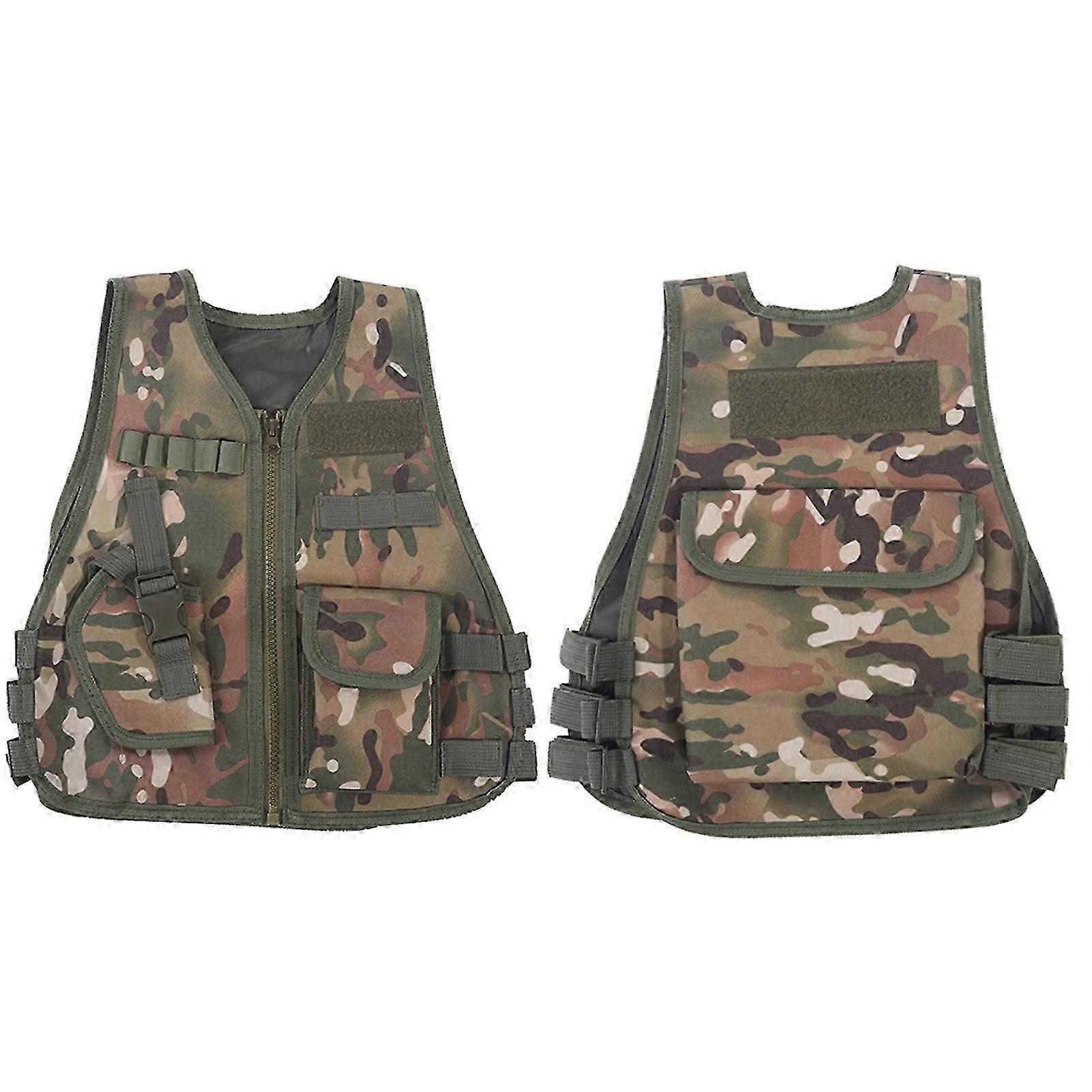 Camouflage Vest with Multi Pocket for Combat Outdoor Hunting Game (Size L)