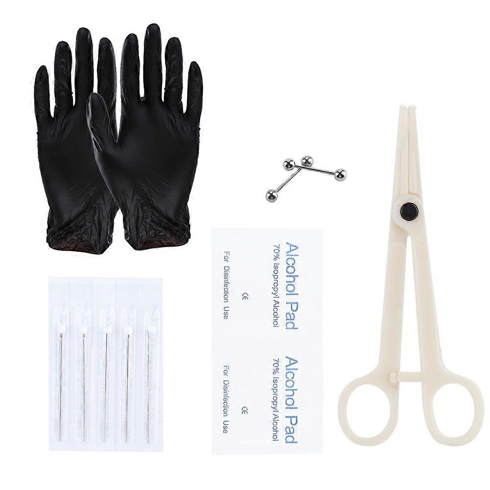 Professional Body Piercing Tool Kit Nose Navel Nipple Needle Set