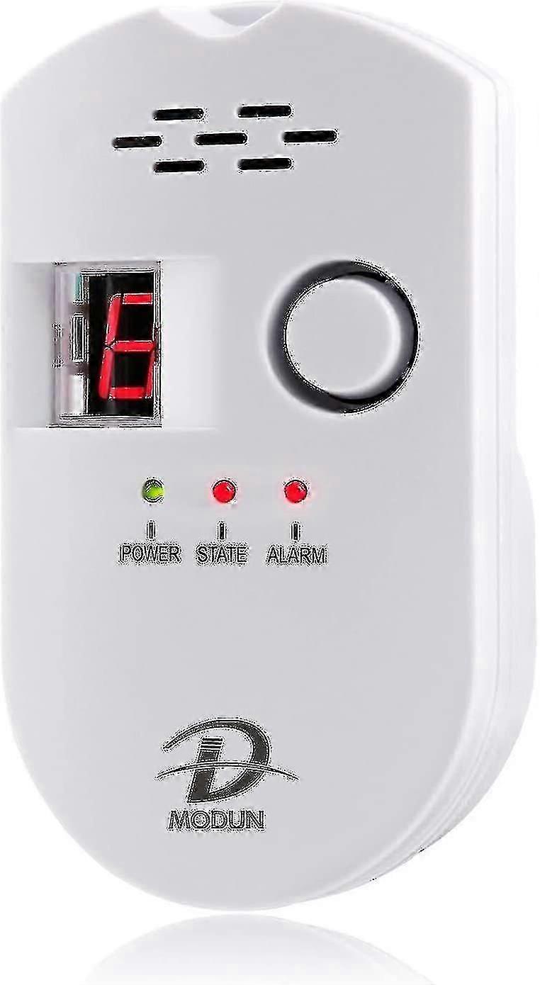 Gas Detector, Lpg/natural Gas/coal Leak Detector, Plug-in Sensor Monitor With Audible Alarm And Led Number Display, Alarm