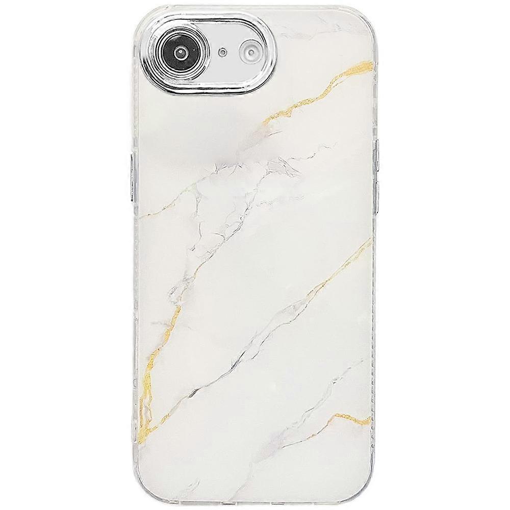 Electroplated Marble Texture Phone Case For iPhone 16e