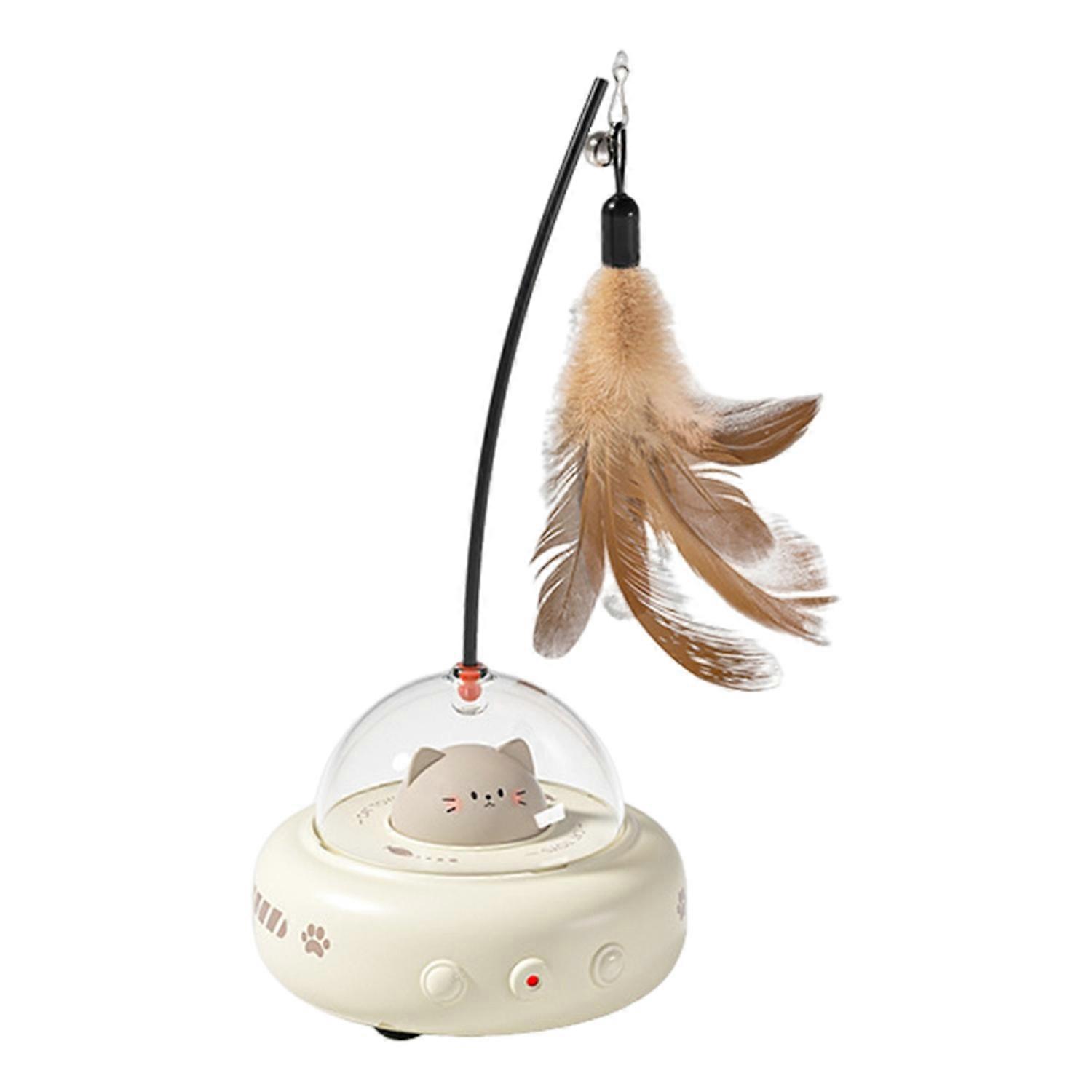 Electric Cat Teaser Wand USB Rechargeable Automatic Moving Cat Toy Interactive Motion-Activated