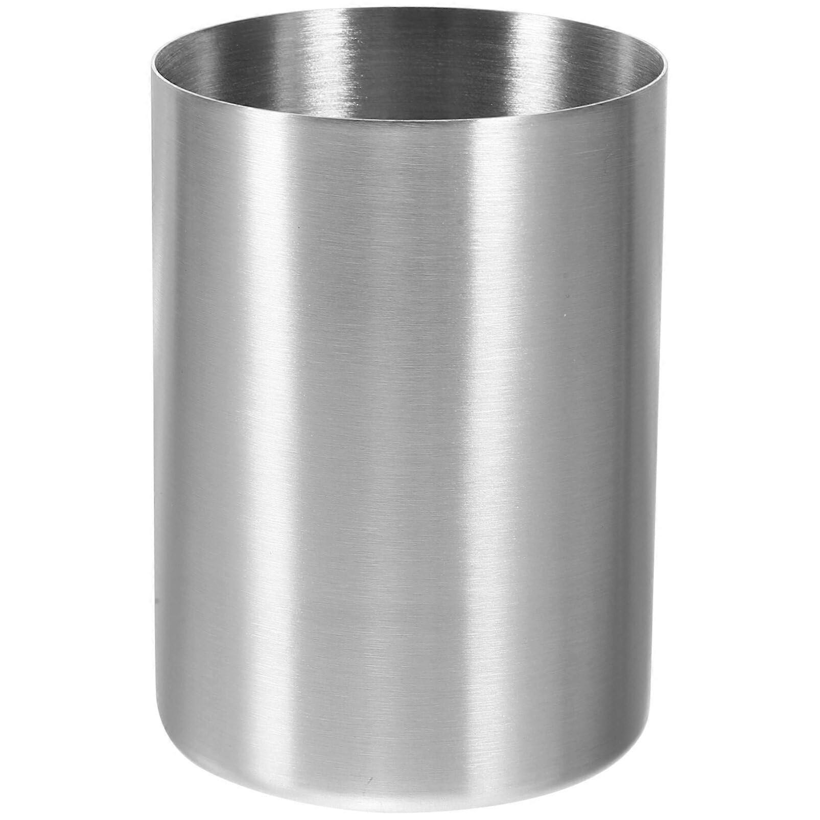 Tandborsthållare för badrummet, tandborstkopp i rostfritt stål, dryckesmugg, ölmugg för resor (silver, 300ml)