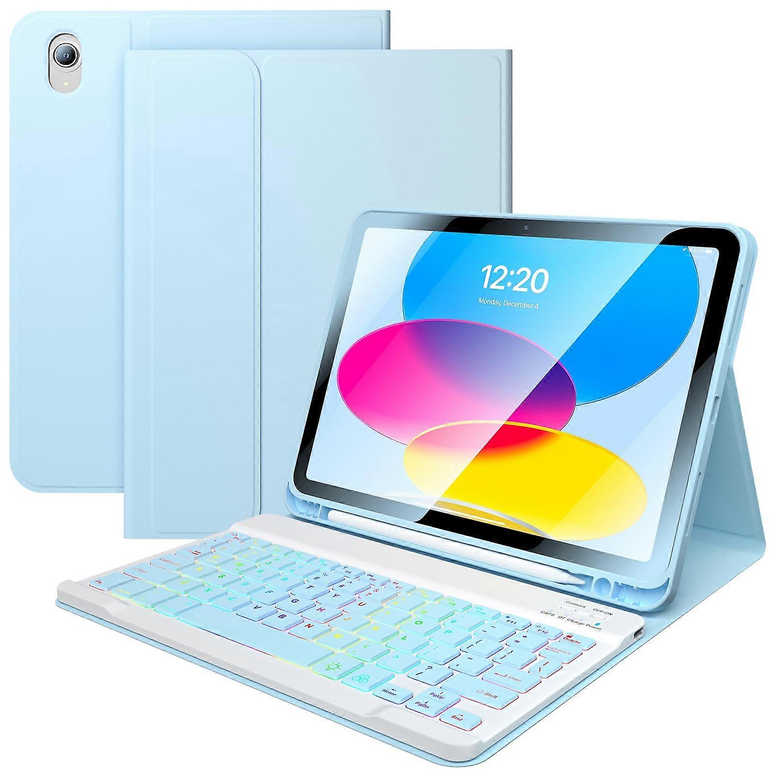 Detachable Wireless BT Backlit Case with Keyboard Protective Case Pen Holder 10.9 Inch