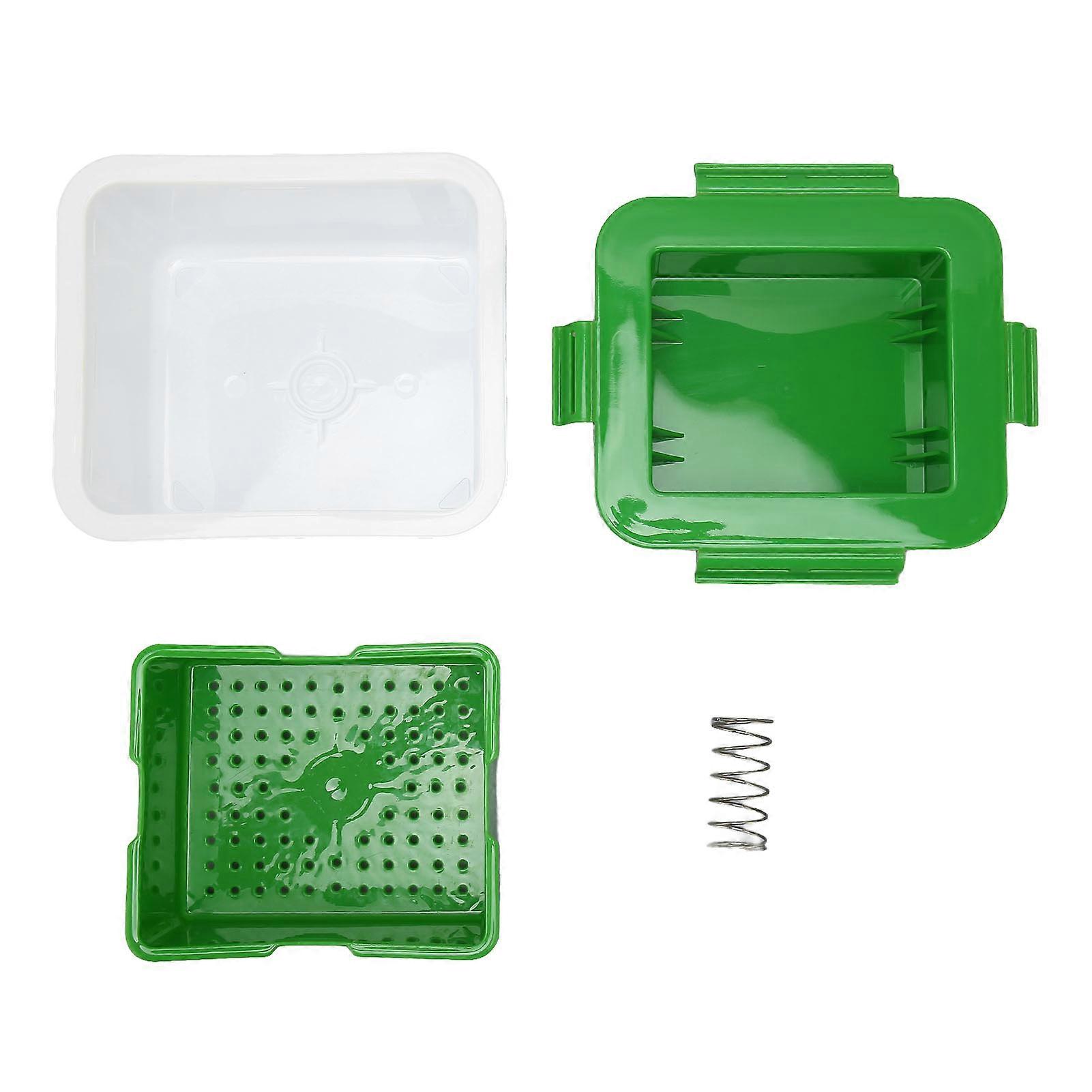 Tofu Press with Drain Holes Evenly Pressed Easy Use Tofu Drainer PP Tofu Squeezer for Kitchen Green