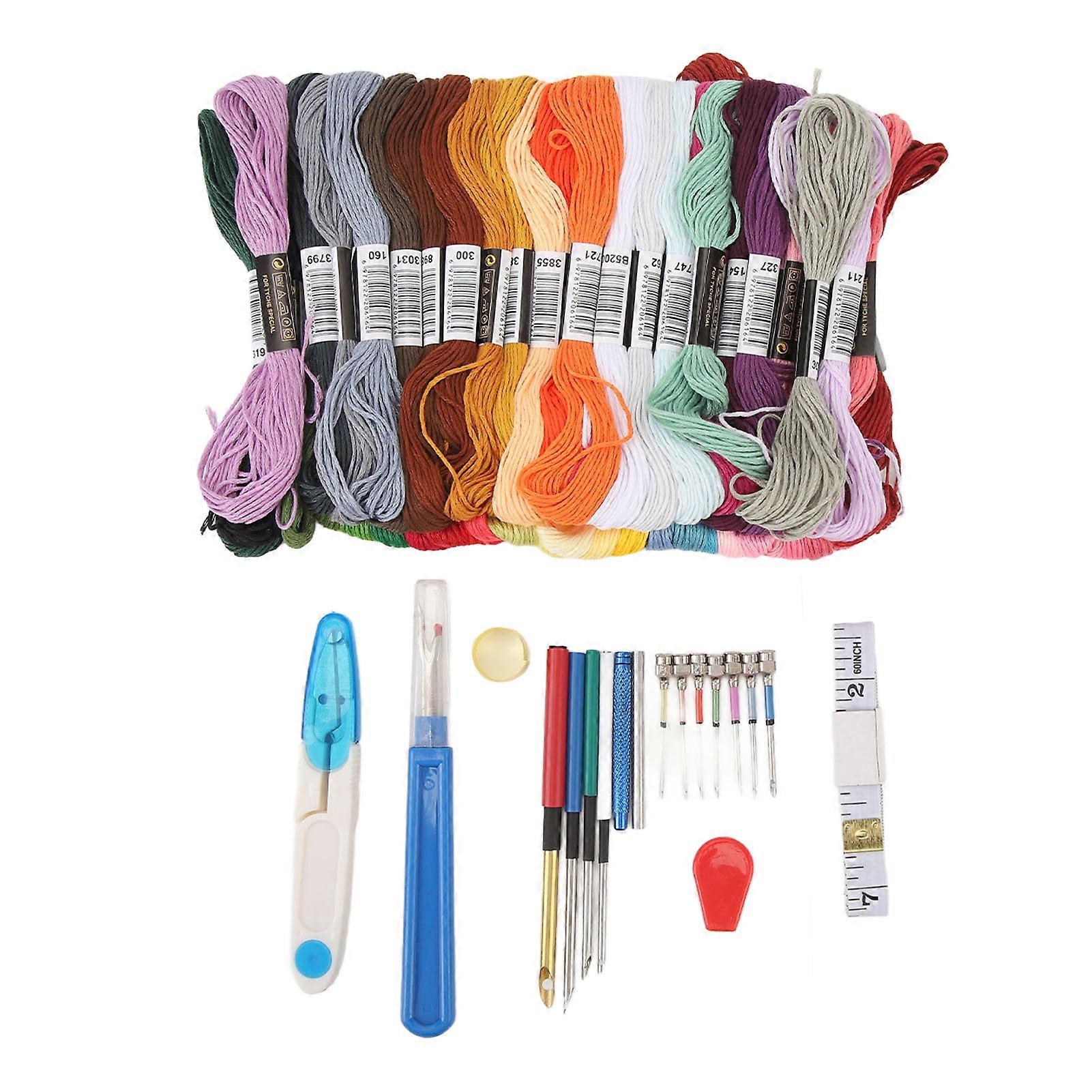 Punch Needle Embroidery Kit Multipurpose DIY Thread Sewing Set for Beginners and Adults Exquisite Craft Tool for Needlework Projects