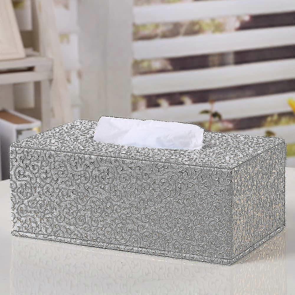 1 rectangular leather tissue box