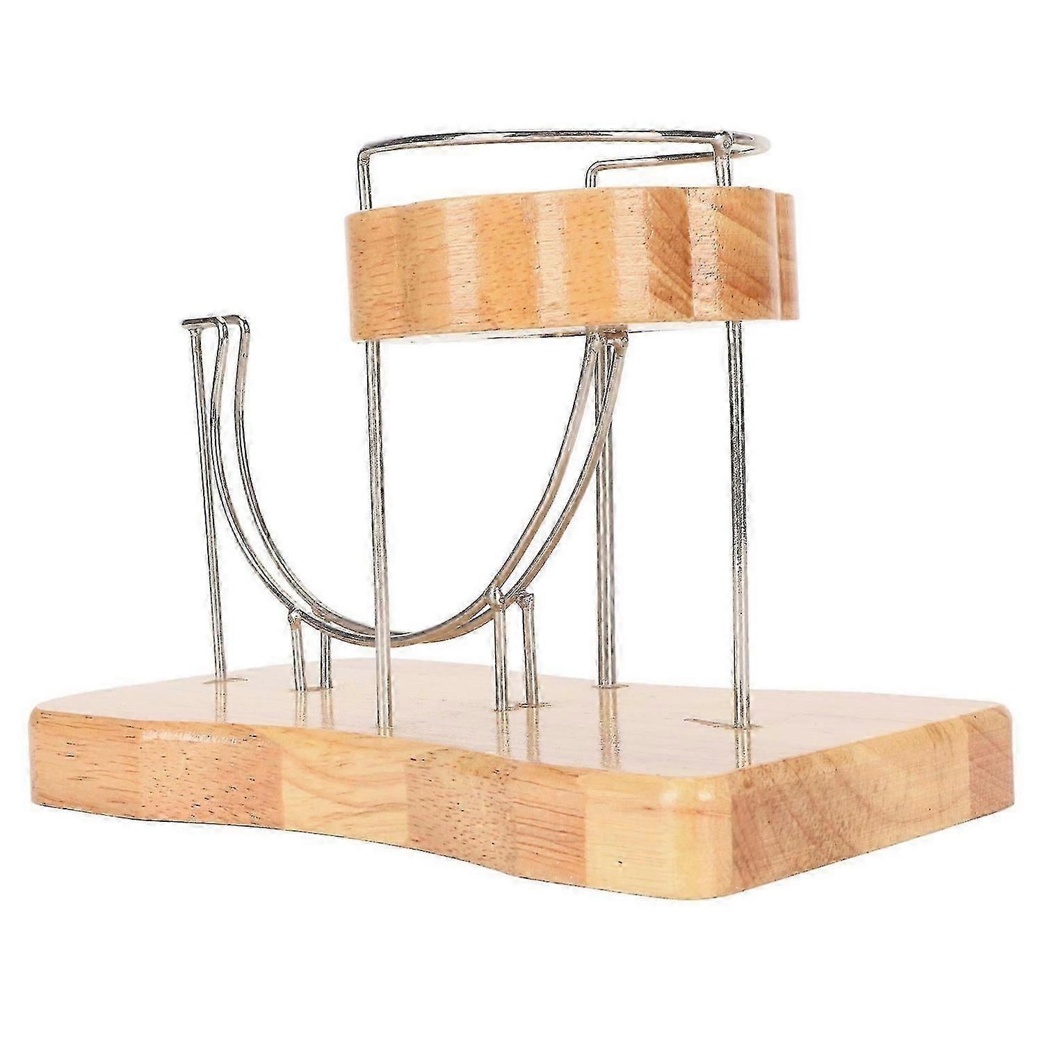 Perpetual Motion Machine with Stable Base and Sturdy Wood Design for Stress Relief and Perpetual Ene