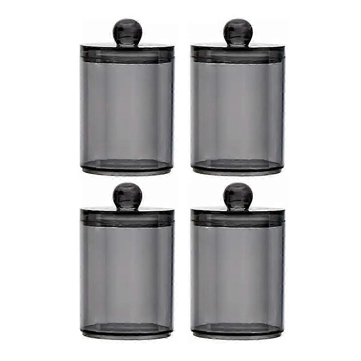 Holder Dispenser Stackable Jars With Storage Lids For Cotton Swabs Balls Pads Floss Pack Canister