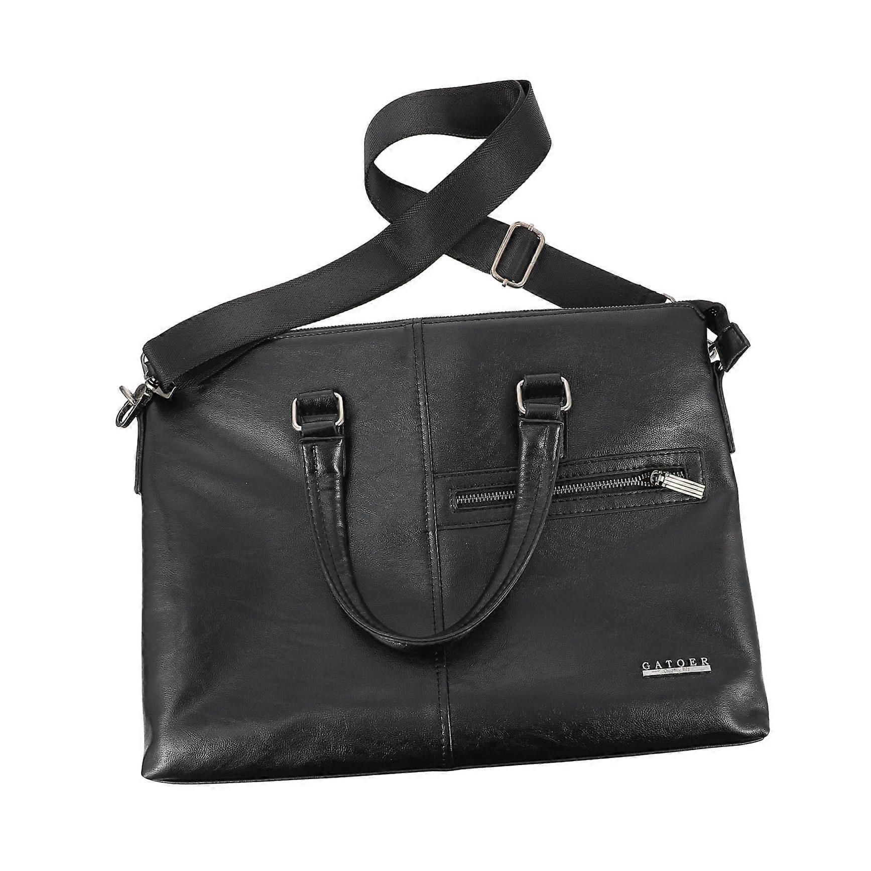 حقيبة أعمال جلدية للرجال حقيبة يد كمبيوتر محمول حقيبة سفر أنيقة لأجهزة الكمبيوتر المحمولة للعمل والسفر بغرض العمل