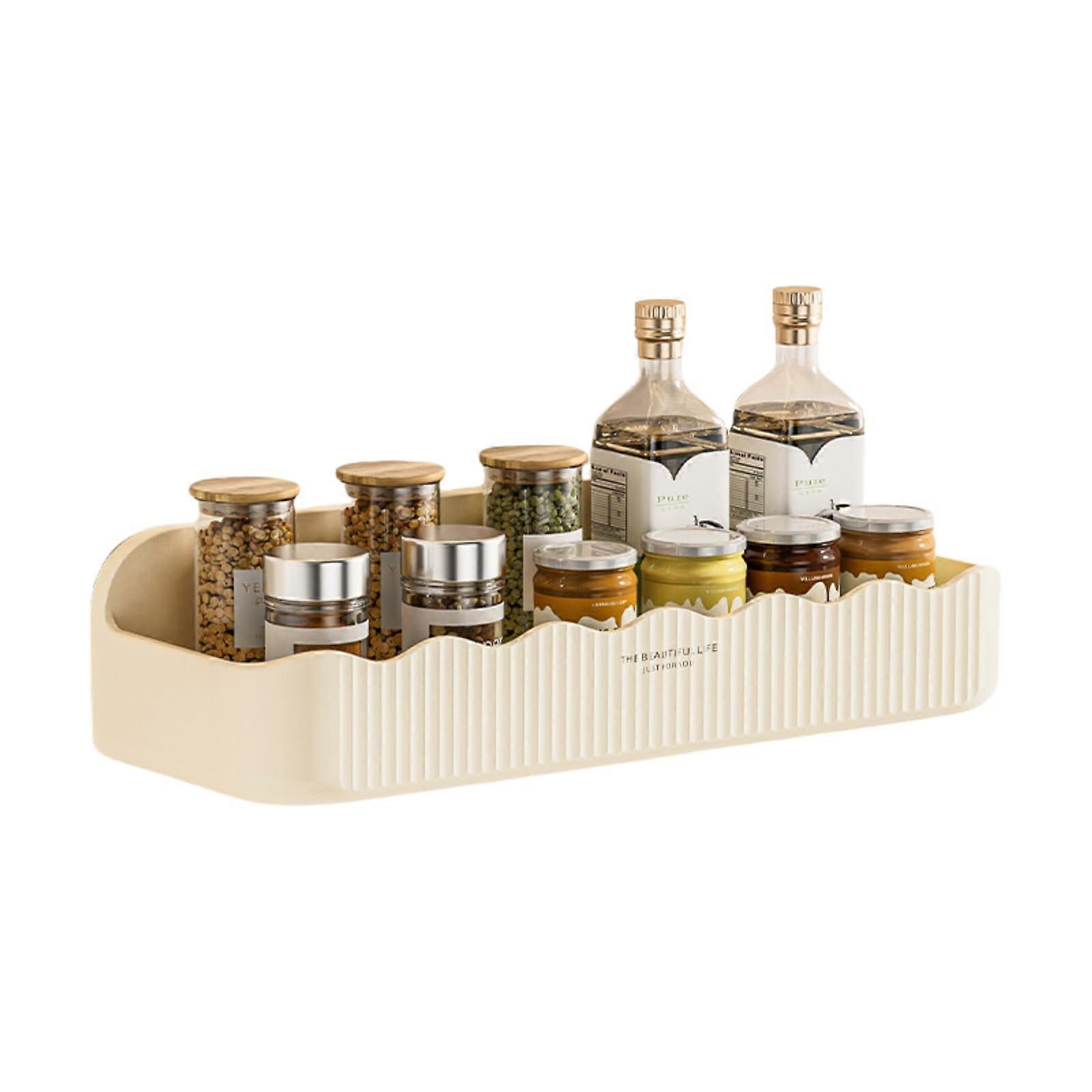 Wall Mounted Spice Rack, and Moistureproof, No Drilling and Detachable Design, SpaceSaving