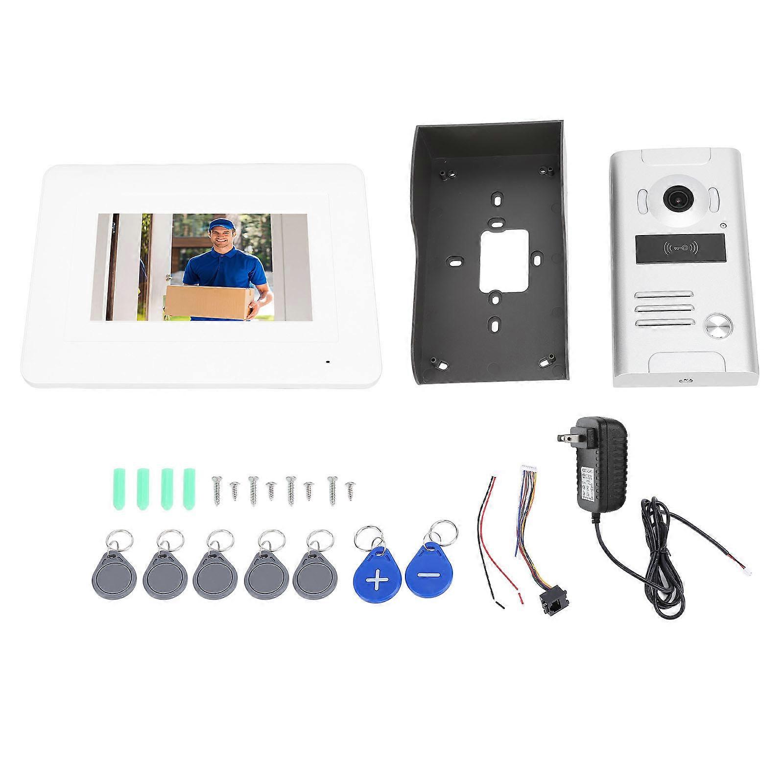 Wireless Intercom System Wired 1080P HD Camera Video Doorbell with 7inch Touch Screen Display for Home Apartment