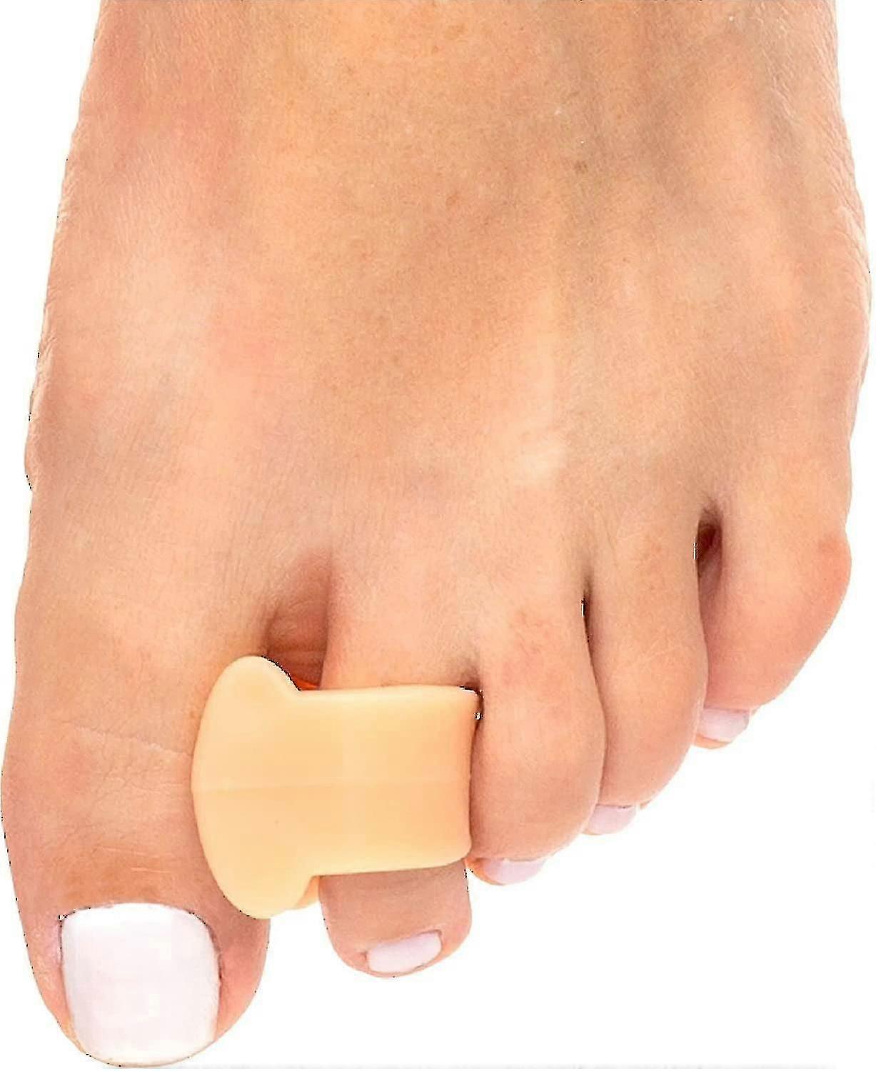 Silicone Toe Separators For Overlapping Toes, Bunions, Big Toe Alignment, Corrector And Spacer - 4 Pack (beige)