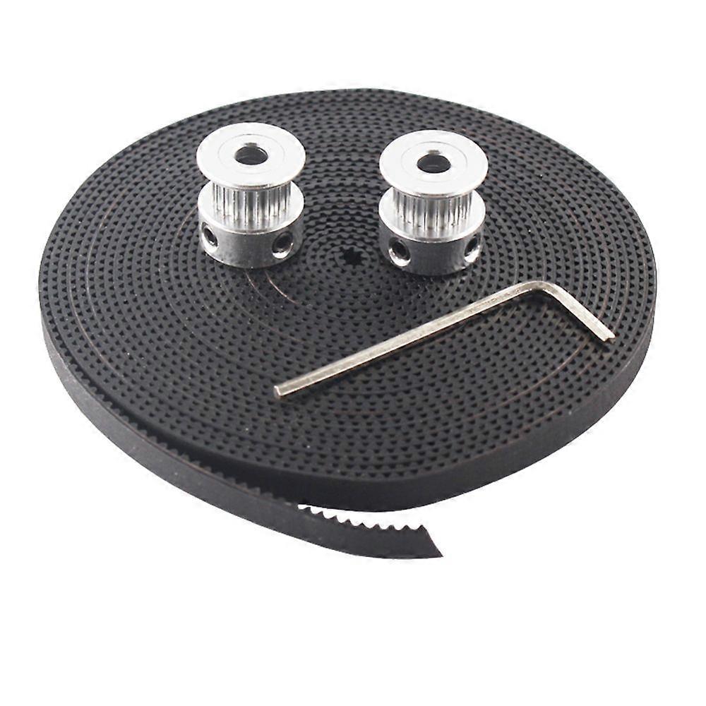 Hot 3D Printer Parts Accessory 2pcs GT2 16teeth 16 teeth Timing Alumium Pulley Bore 5mm Width 6mm With 2meters 2m 6mm GT2 Belt