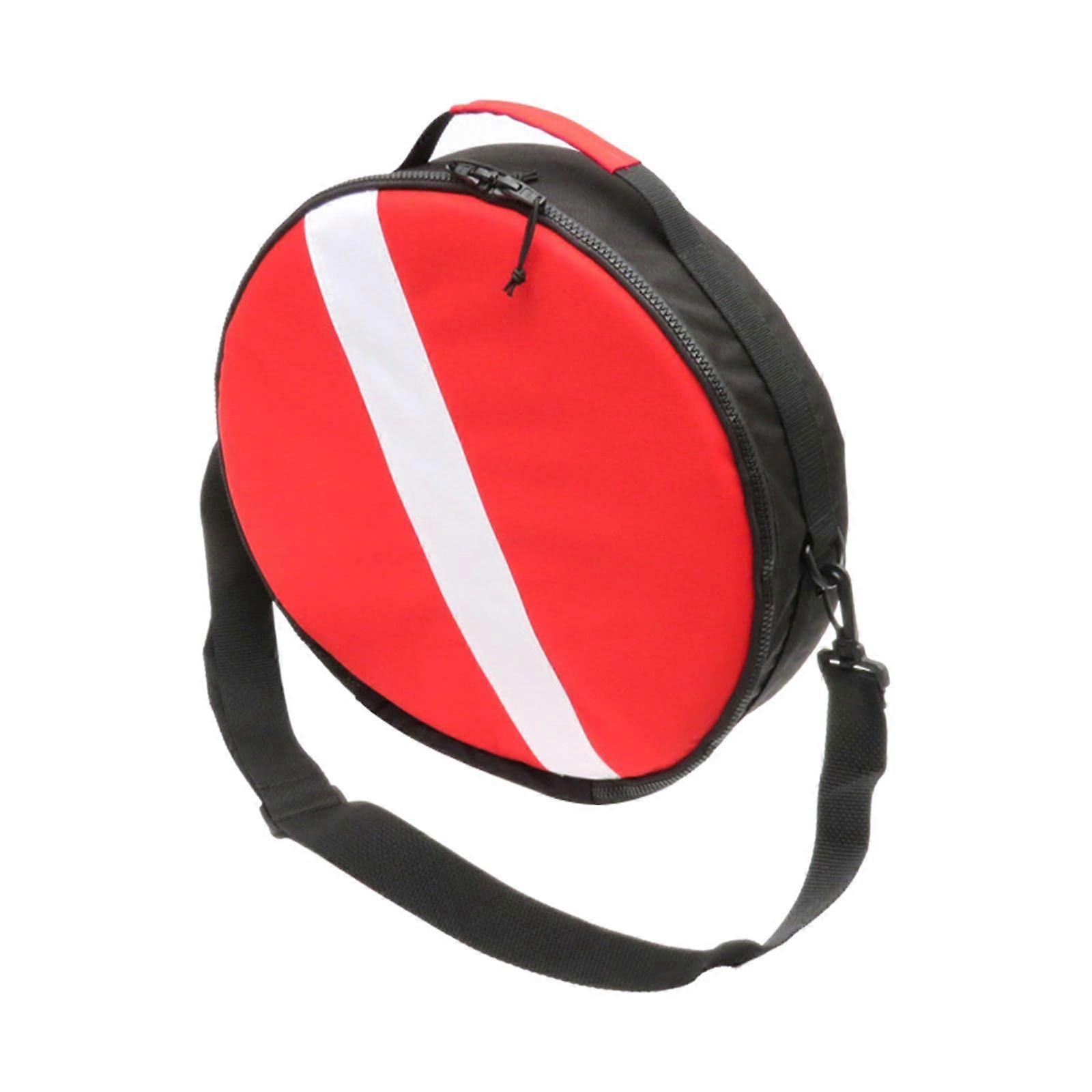 Professional Round Scuba Diving Regulator Protective Gear Bag Padded Snorkeling Equipment Storage Case Black