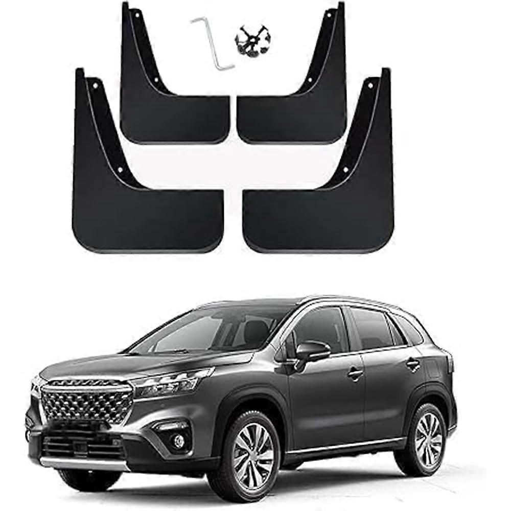 Car Mud Flaps Fender 4 Pieces Set for Suzuki S-Cross III 2022 Splash Guard Dustproof Scratch-Resistant No Drilling