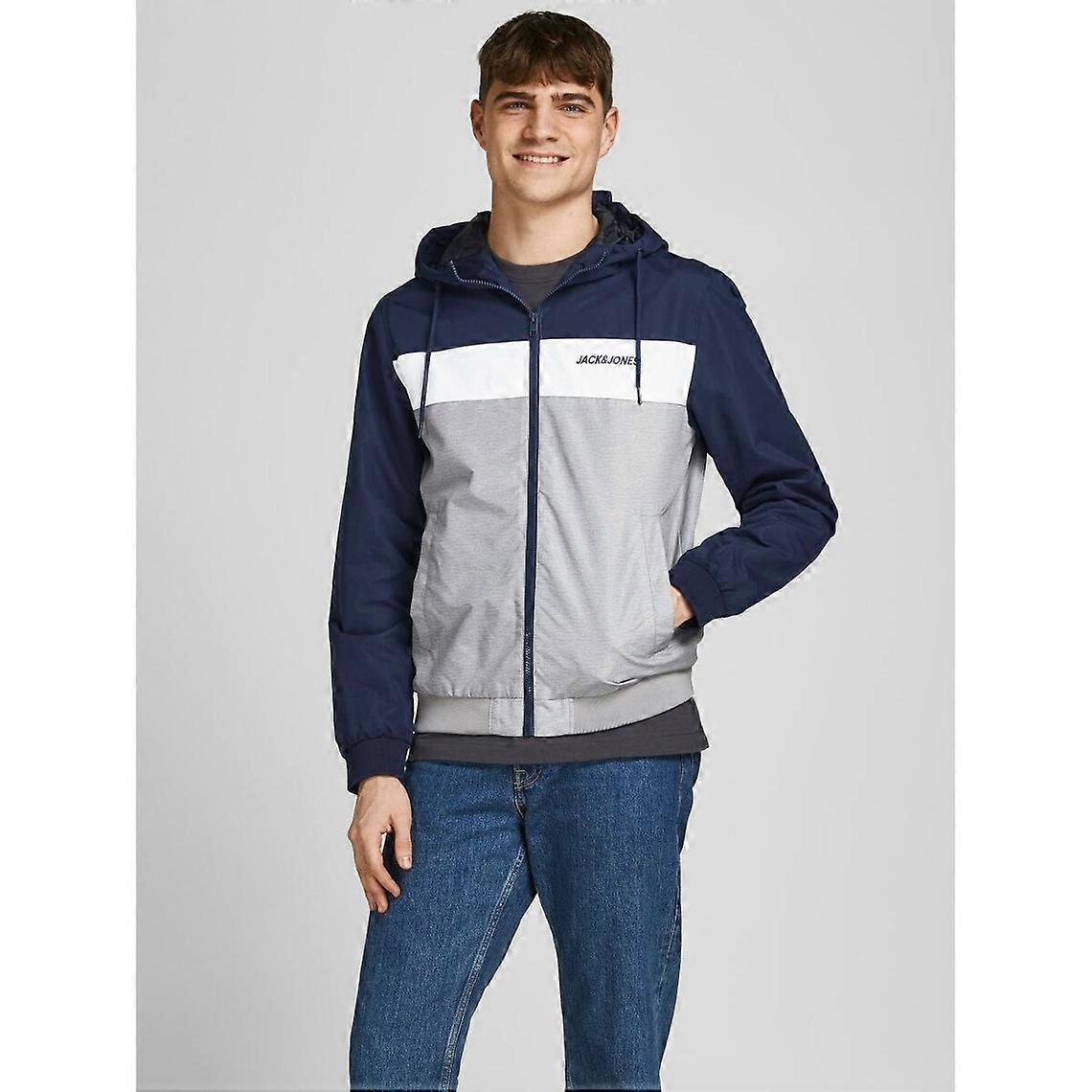 Veste Bomber Capuche Manches Longues Bleu Marine Liam
