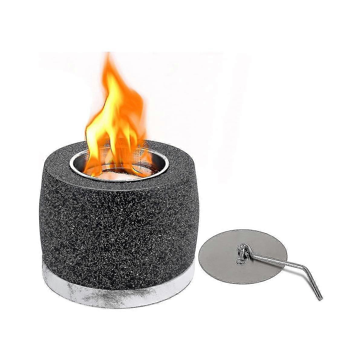 Concrete Tabletop Fire Pit for Indoor and Outdoor Decoration