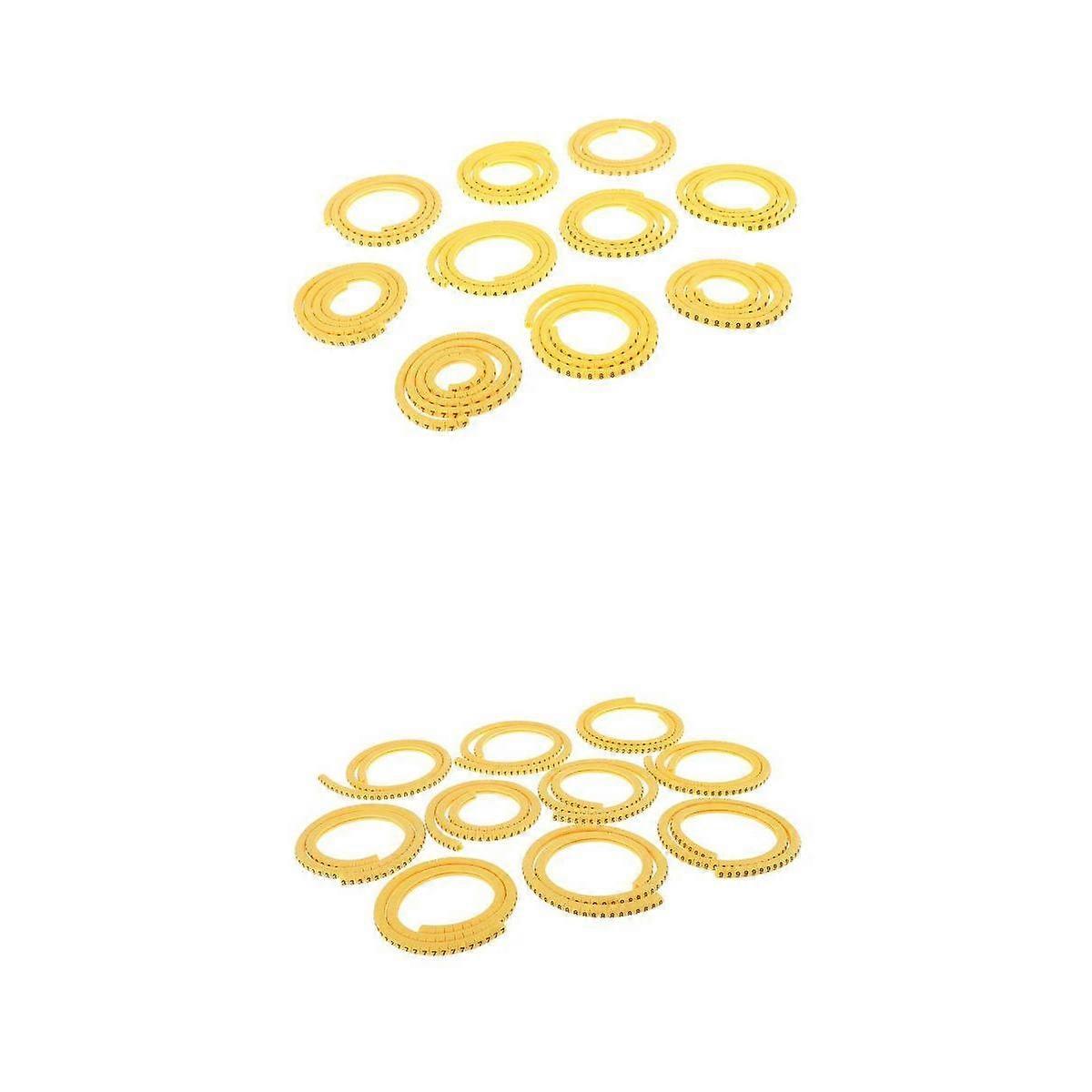 Set of 2000 Yellow Network Cable Markers Identification 0.75mm²&1.5mm²