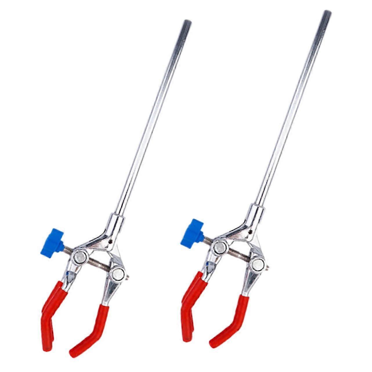 2pcs Flask Clamp 3prong Universal Laboratory Clamp for Beakers Test Tube Stainless Steel Laboratory Accessory