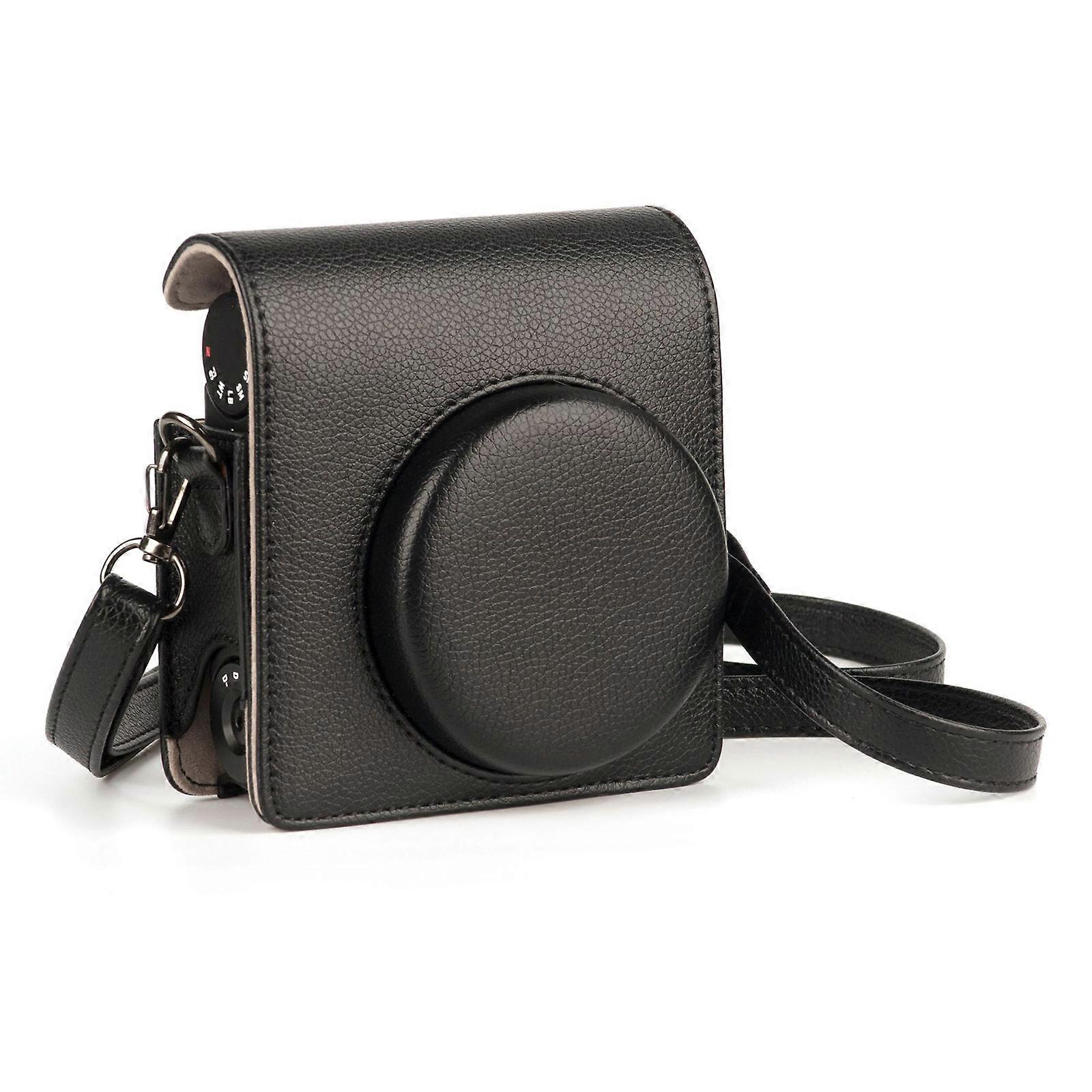 Portable Instant Camera Bag Camera Case Retro Style PU Leather Carrying Case Replacement for Fujifilm Fuji Instax Mini 99 with Adjustable Shoulder St