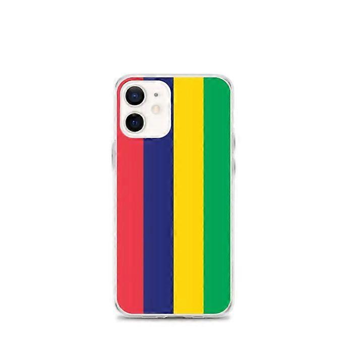 Phone Case - PIXELFORMA - Flag of Mauritius - Compatible with iPhone 12 mini - Flexible - Shockproof