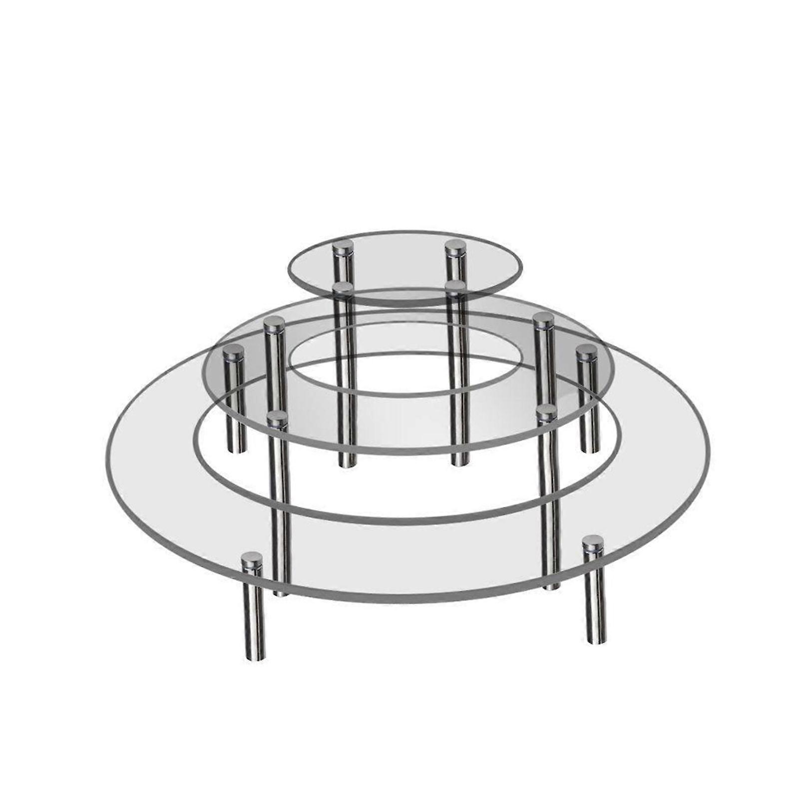 Acrylic Cake Pedestals Contemporary Acrylic Cake Display Stand with Multiple Layer for Home Parties and Event Use Clear