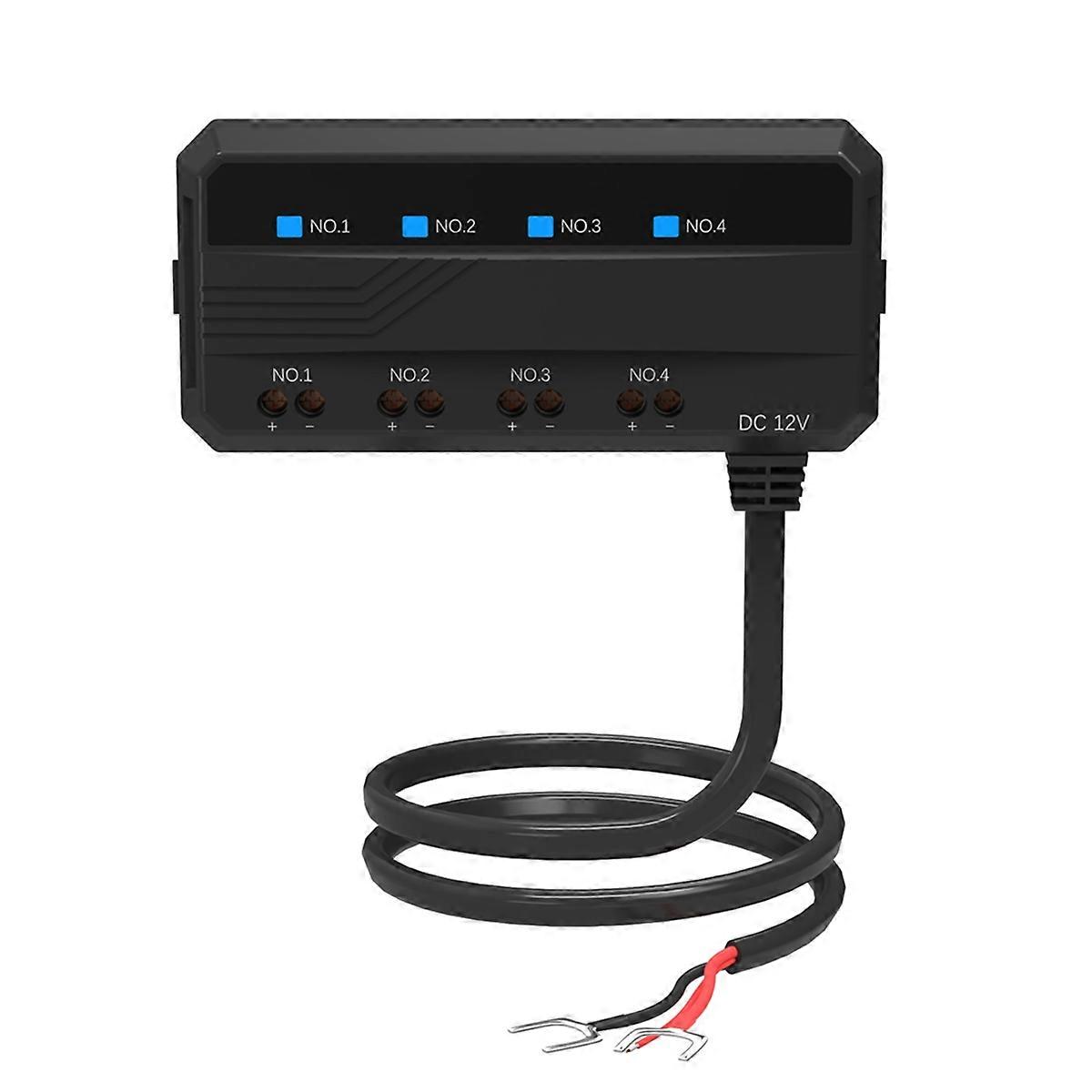 12V Motorcycle Fuse Box 20A Universal Automotive Fuse Block Holder 4 Circuits Protection LED Indicat