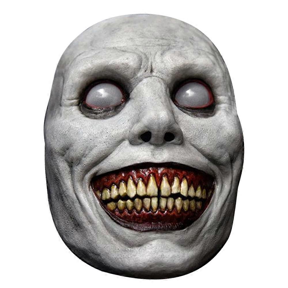 Demon Mask One Size Scary Halloween Demon Mask Evil Smiling Demon Mask Creepy Zombie Devil Headgear Cosplay Props