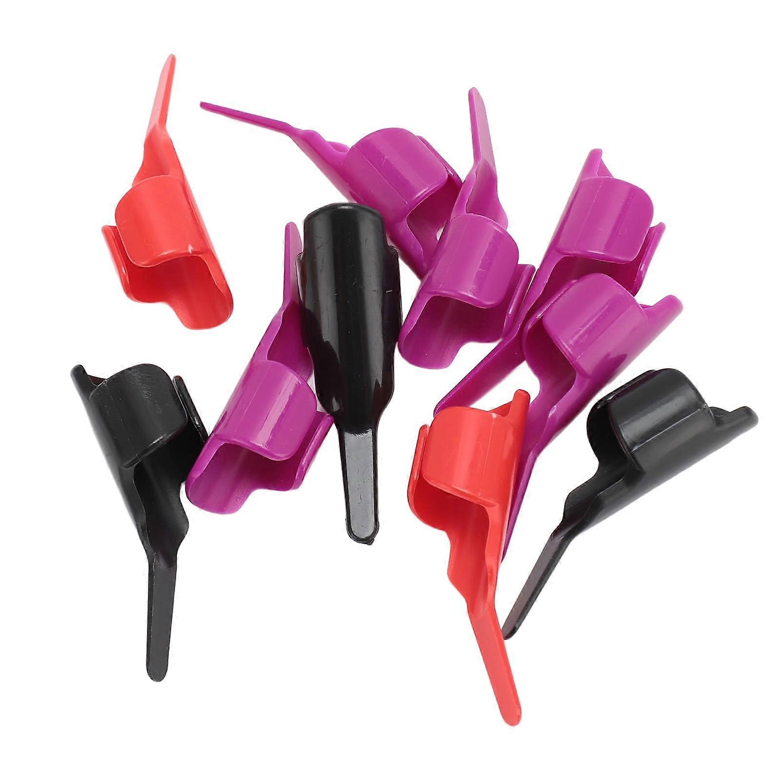 Sewing Finger Pusher Tool Set, 10 Adjustable Plastic Thumb Protectors for Safe and Efficient Sewing