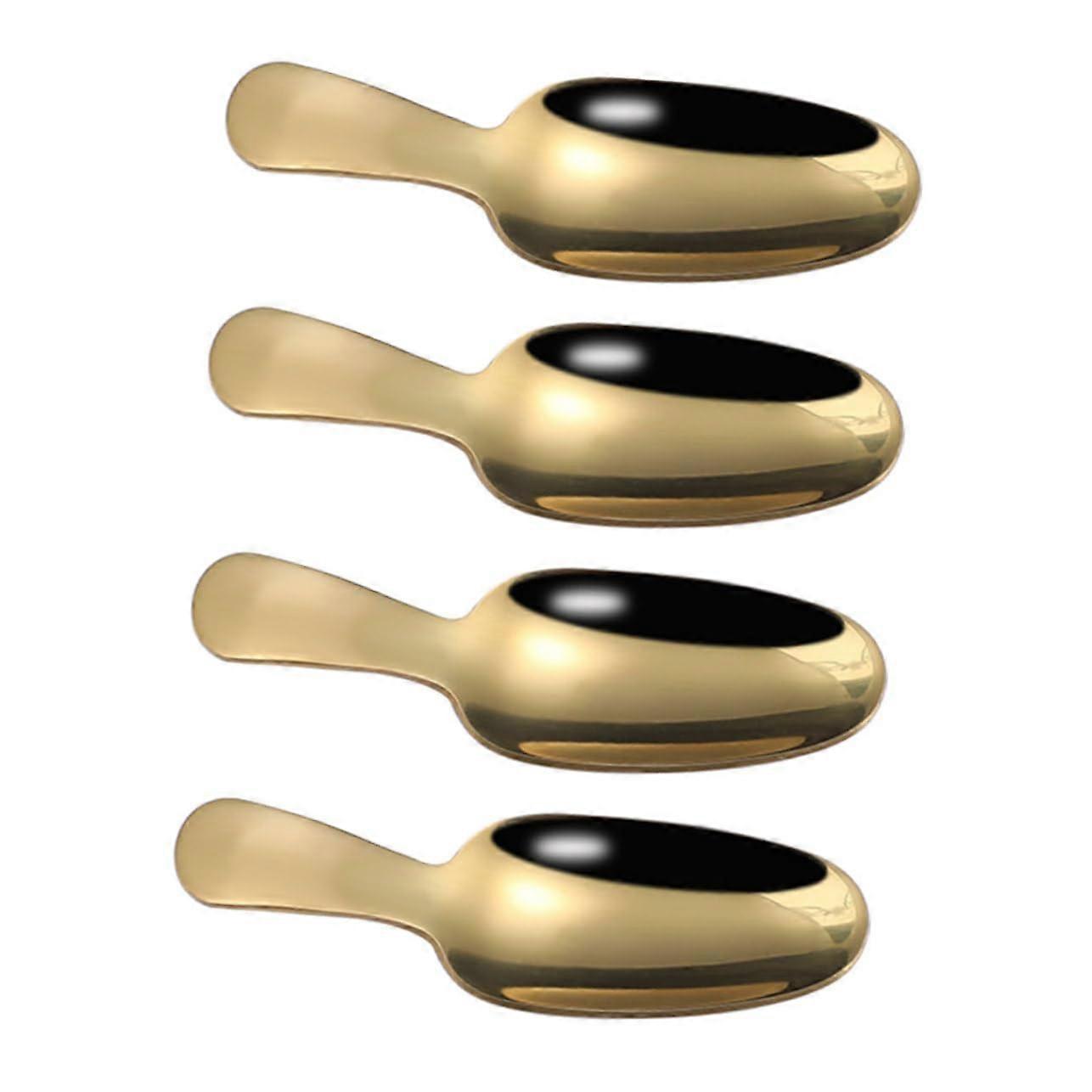 ملاعق قهوة ذهبية ، ملاعق حلوى ، ملاعق صغيرة ، أدوات مائدة ، كوكتيلات
