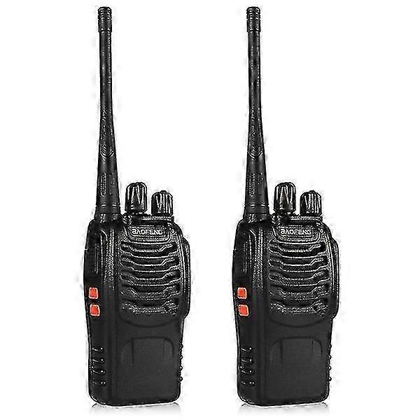 Rechargeable Long Range Two-Way Radio w/ Earpiece 2-4PCS UHF 400-470MHz Walkie Talkies with Li-ion Battery & Charger