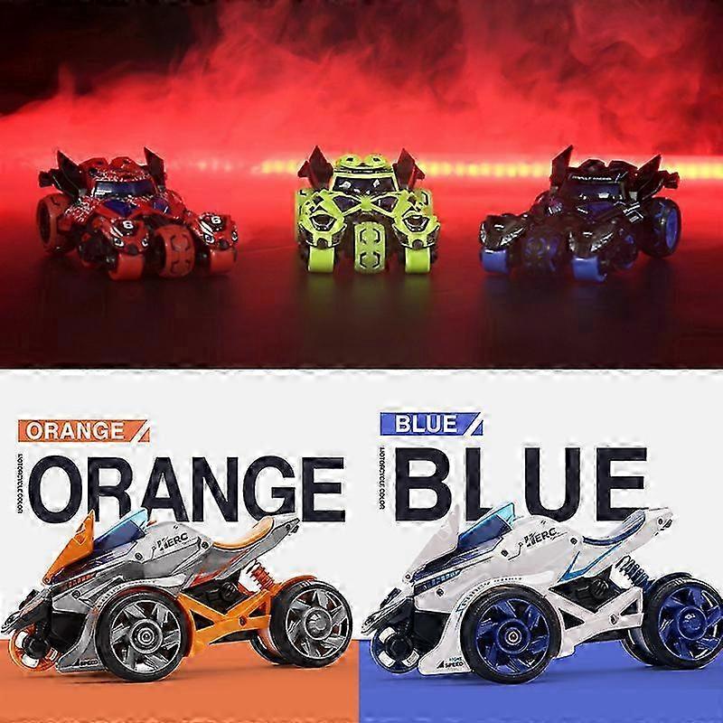 Interesting Children's Two-in-One Alloy Ejection Motorcycle Toy Model with Elastic Device for Various Brand Modes