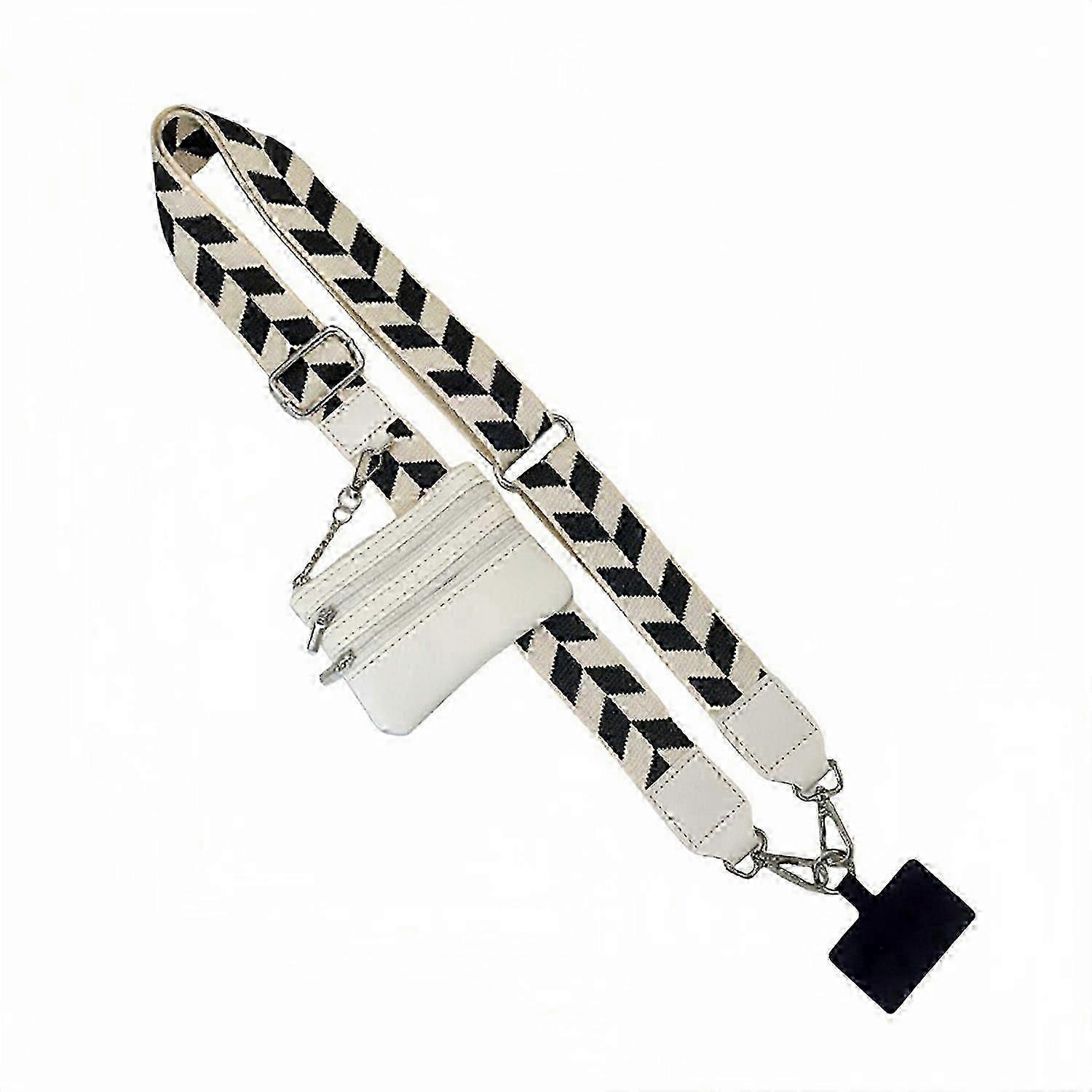 Phone Strap with Zippered Pouch Adjustable Design Wear Resistant Wide Application Wallet Crossbody