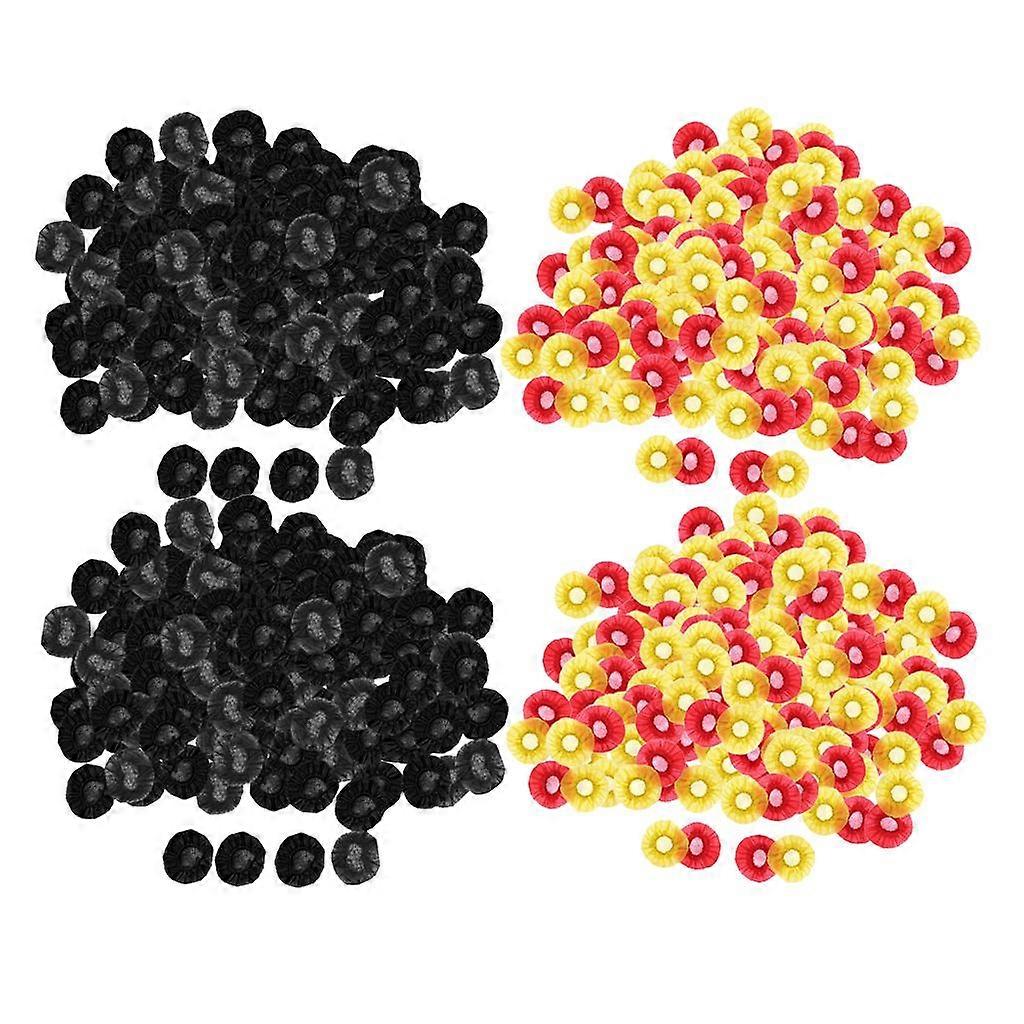 400/Pack Cubierta de Micrófono Desechable Fundas de Micrófono de Mano Amarillo+Rojo Negro