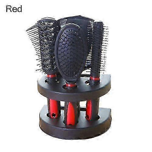 Massage Comb Hair Brush Set with Mirror Stand Holder Kit