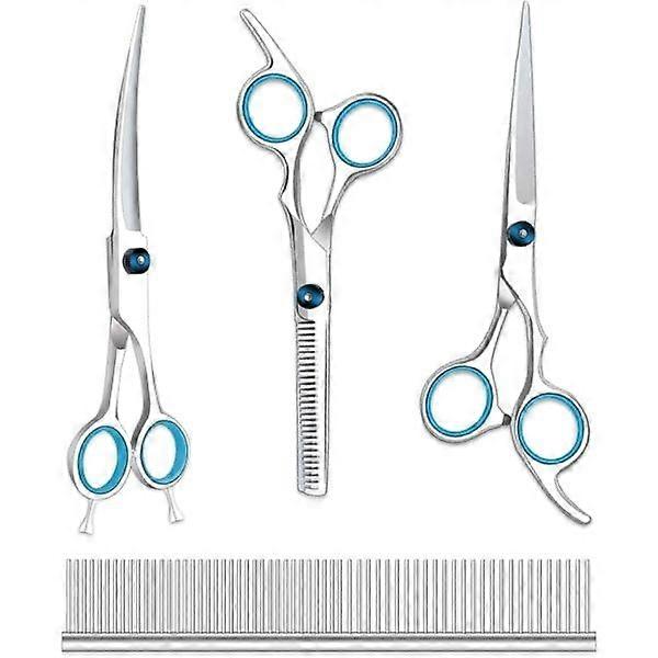 Dog scissors with safety rounded tips (set of 4)
