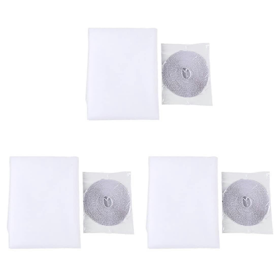 Mosquito Net for Windows 1.3x1.5m White Insect Screen Mesh Fly Window Screen Pack of 3 Home Window Protector