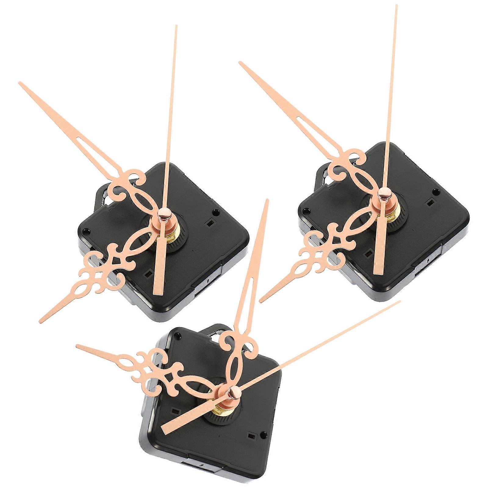 Clock Parts Kit Quartz Movement Round Shape Simple Style Home Decoration 3Sets