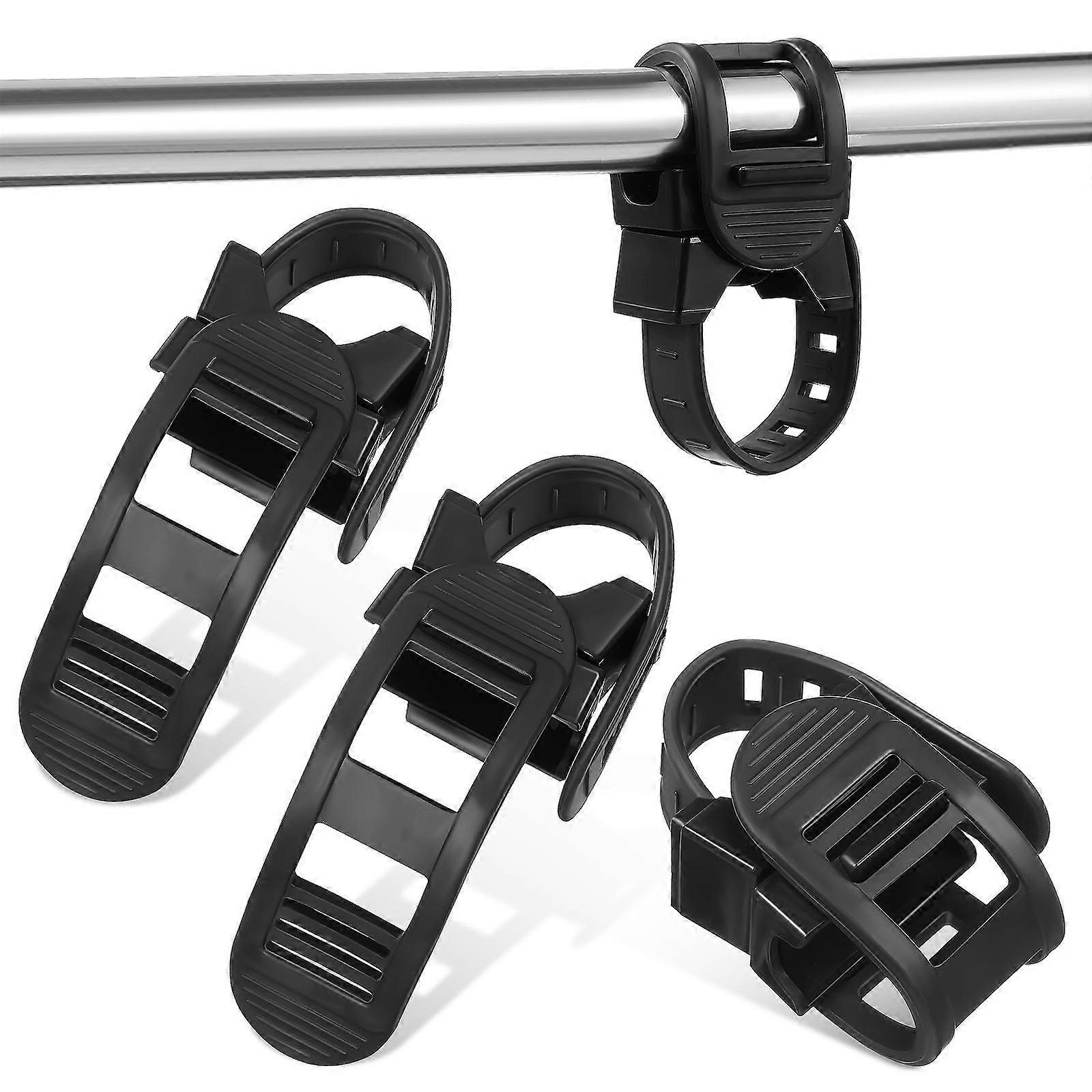 4 Pack Bike Flashlight Mount Bracket for Secure Bicycle Light Fit – Durable Design for Easy Setup & Versatile Use on Bicycles, Fishing Rods, and More