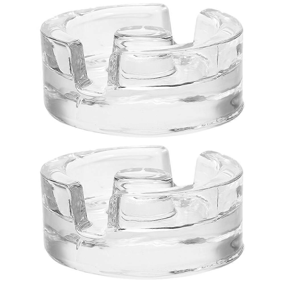 Transparent Glass Fermentation Weights with Handle for Wide Mouth Jars – Lightweight Pickle Press Lid for Sauerkraut, Kimchi, and Fermented Foods