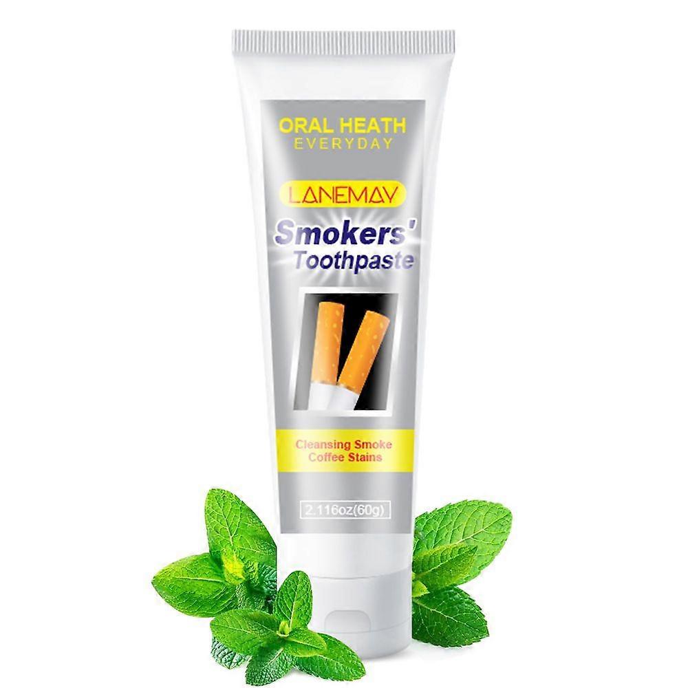 Teeth Whitening Toothpaste for Smokers with Yellow Teeth and Cigarette Stains - Deeply Clean the Teeth and Oral Cavity, Bring a Long-Lasting Refreshin