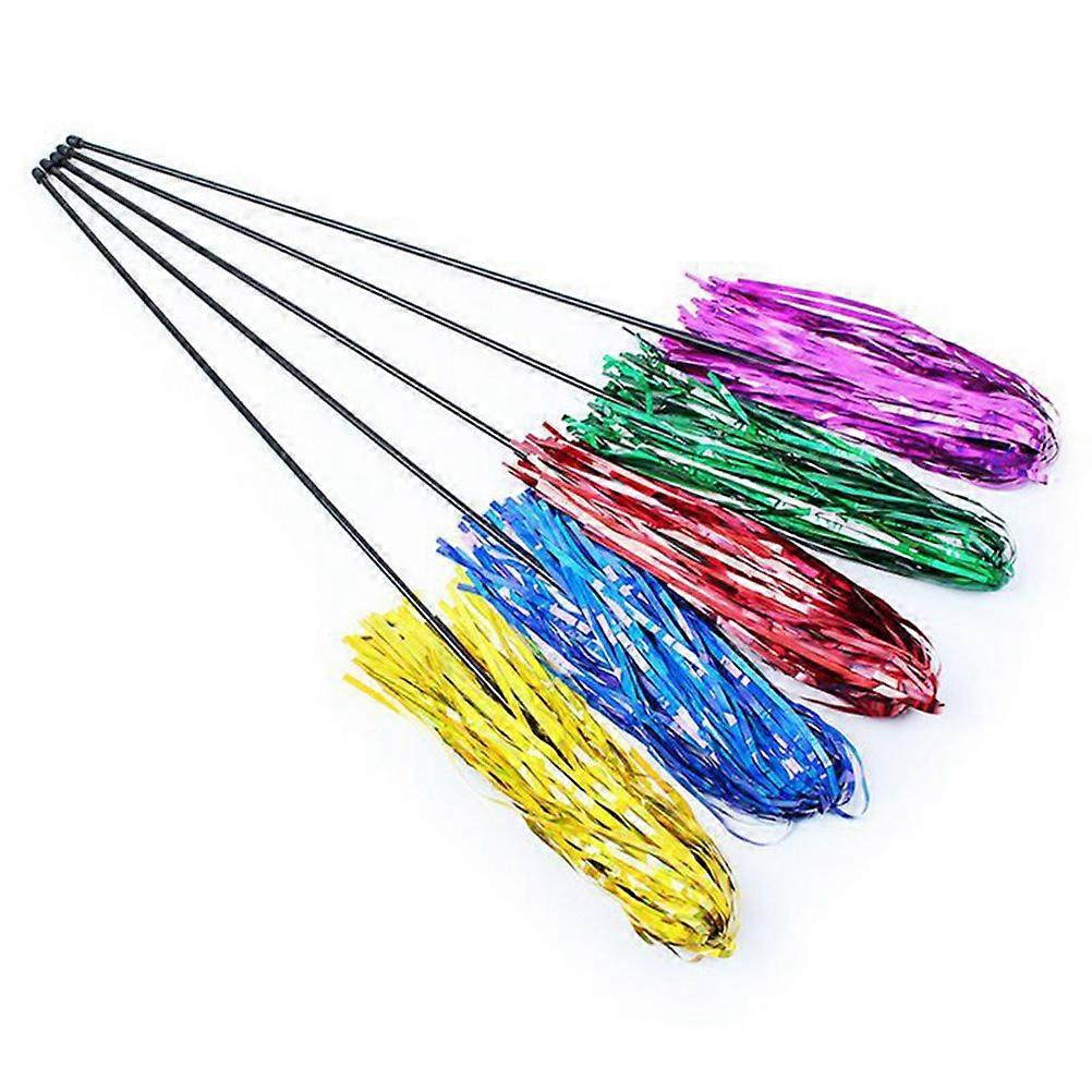 3pcs chat teaser baguette avec rubans réfléchissants Bâtons de jeu sûrs pour chats d’intérieur Jouet interactif pour l’exercice et l’engagement du chaton